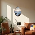 thumbnail image 5 of Canvas Wall Art Beach Coastal Modern Landscape Seaside Ocean Waves Rocks Birds Sunset Oval Framed Canvas Prints Vintage Wall Hanging Decor for Bedroom Home Gallery Bathroom 8.6"x11.4", 5 of 7