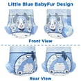 thumbnail image 2 of Littleforbig Adjustable Velcro Closure Adult Printed Cloth Back Diaper 10 Pieces - Little Blue BabyFur (Medium 28"-38"), 2 of 7