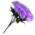 thumbnail image 4 of Ramo de flores de rosas artificiales de 12 cabezas, decoración floral de simulación, ramo de flores falsas nupciales de boda, púrpura claro tholdsy HA7624-05B, 4 of 6