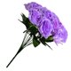 thumbnail image 4 of Ramo de flores de rosas artificiales de 12 cabezas, decoración floral de simulación, ramo de flores falsas nupciales de boda, púrpura claro Jumpingount HA7624-05B, 4 of 6