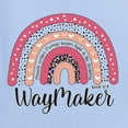 thumbnail image 2 of Wild Bobby, Waymaker Rainbow Inspirational/Christian Womens Graphic Long Sleeve T-Shirt, Light Blue, Medium, 2 of 5