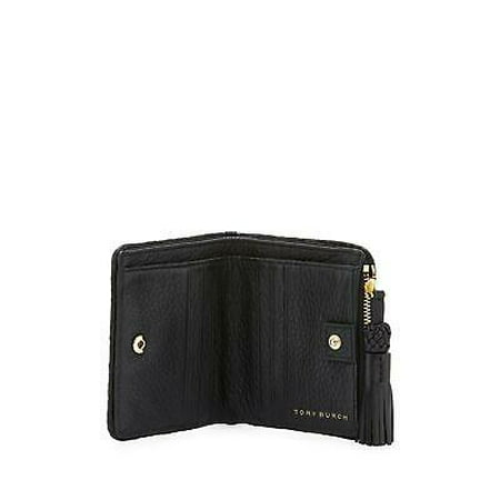 Best BRAND NEW TORY BURCH (52722) TAYLOR BLACK PEBBLED LEATHER MINI BIFOLD WALLET deal