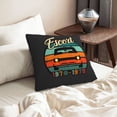 thumbnail image 6 of Velvet Decorative Throw Pillow Covers Set of 2, Soft Square Cushion Cover with Invisible Zipper Retro 70s Car Printing, 18"x18", 6 of 7