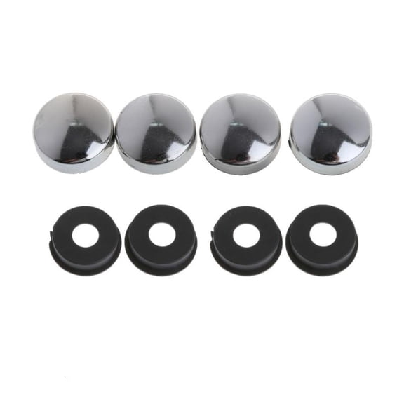 8Pcs Car Truck License Plate Frame Screw Nut Caps Bolt Fixed Screw Fasteners