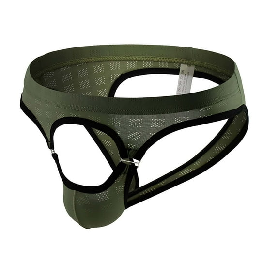 Tbopshirt Men's Brief Underwear,Men Casual Fashion Solid Brief Panties Mesh Breathable Front Opening,Mens Gift