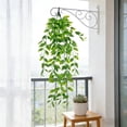 thumbnail image 4 of Plantas colgantes artificiales con hojas de hiedra falsa | Vegetación artificial rastrera para decoración de paredes | Decoración para el hogar, balcón, patio, bodas, fiestas, interiores y exteriores, 4 of 7