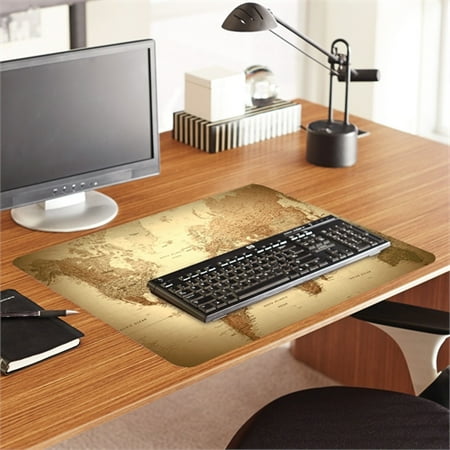 es robbins trendsetter world map desk pad 24 x 19 golden 119066
