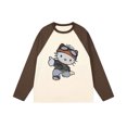 thumbnail image 1 of Camiseta de manga larga de dibujos animados Sanrio para mujer, Top de empalme de Hello Kitty, Hip Hop, primavera y otoño, nuevo, 1 of 4