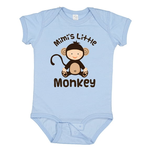Inktastic Mimi Little Monkey Grandchild Boys or Girls Baby Bodysuit