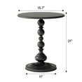 thumbnail image 4 of Metal Small Round Side End Table, Vintage Matte Coffee Drink Cocktail Table, Small Accent Pedestal Table for Living Room Corners and Small Spaces, 21'' Height, 4 of 9