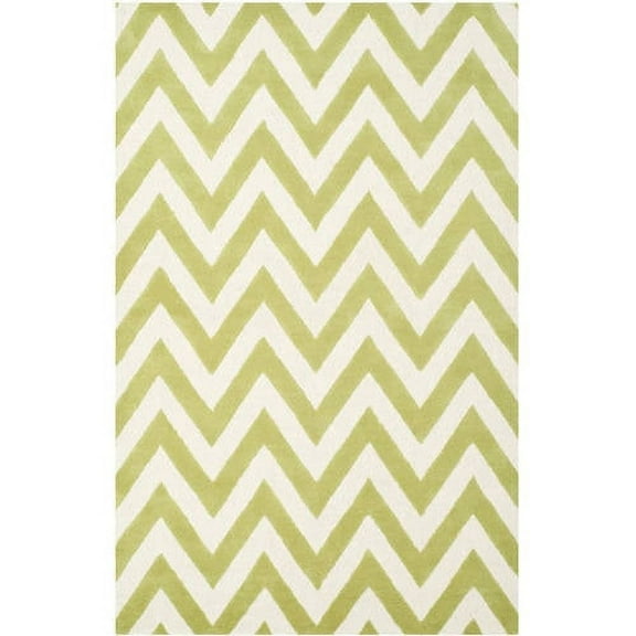 SAFAVIEH Cambridge Kaitlyn Geometric Wool Area Rug, Green/Ivory, 8' x 10'