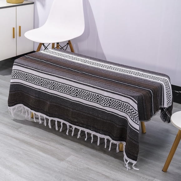 Manta Airooglee, 175 x 130 cm, grande, tejida mexicana, gris