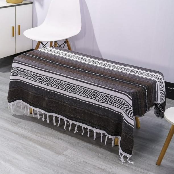 Manta Airooglee, 175 x 130 cm, grande, tejida mexicana, gris