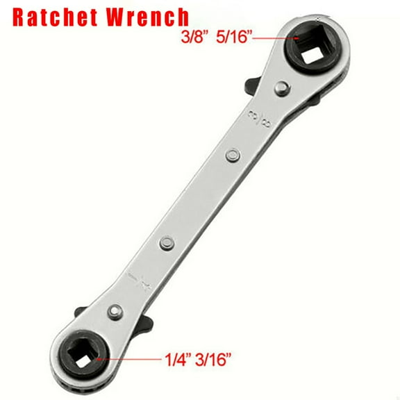 Refrigeration Ratchet Wrench 1/4 3/8 3/16 5/16Inch Port Valve Hvac Tool Cs