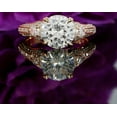 thumbnail image 3 of HeartsAndYou 4ct Round Moissanite Princess Gatsby Cocktail Engagement Ring for Women 18k Rose Gold over Silver, 3 of 9