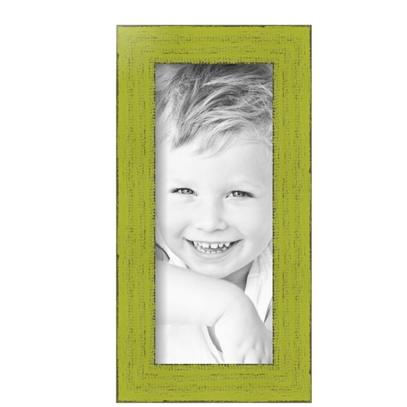 ArtToFrames 5" x 12" Modern Green Picture Frame, 5x12 inch Green Wood Poster Frame (WOM-4589), Pack