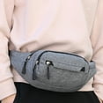 thumbnail image 3 of WIZUTIZ Fanny Packs for Women for Men with Adjustable Strap Zipper Pockets Medium Solid Bags Waterproof Classic Bag 1 PC Gray, 3 of 6