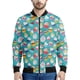 thumbnail image 4 of Chaqueta con cremallera con estampado 3D de cupcakes de dibujos animados para hombres y mujeres, sudadera con gráfico de comida, chaqueta bomber informal para niños, abrigo suelto de manga larga, 4 of 5