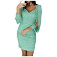 thumbnail image 1 of Vestido mini sexy de manga larga con costuras de lentejuelas para mujer - Para discotecas y fiestas, brillante, poliéster, 1 of 5
