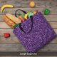 thumbnail image 5 of Fotbe Purple Glitter Bolsa Tote con Estampado para Mujer, Bolsos con Cremallera, Bolsa de Hombro Casual de Gran Capacidad con Bolsillos Internos, 5 of 7