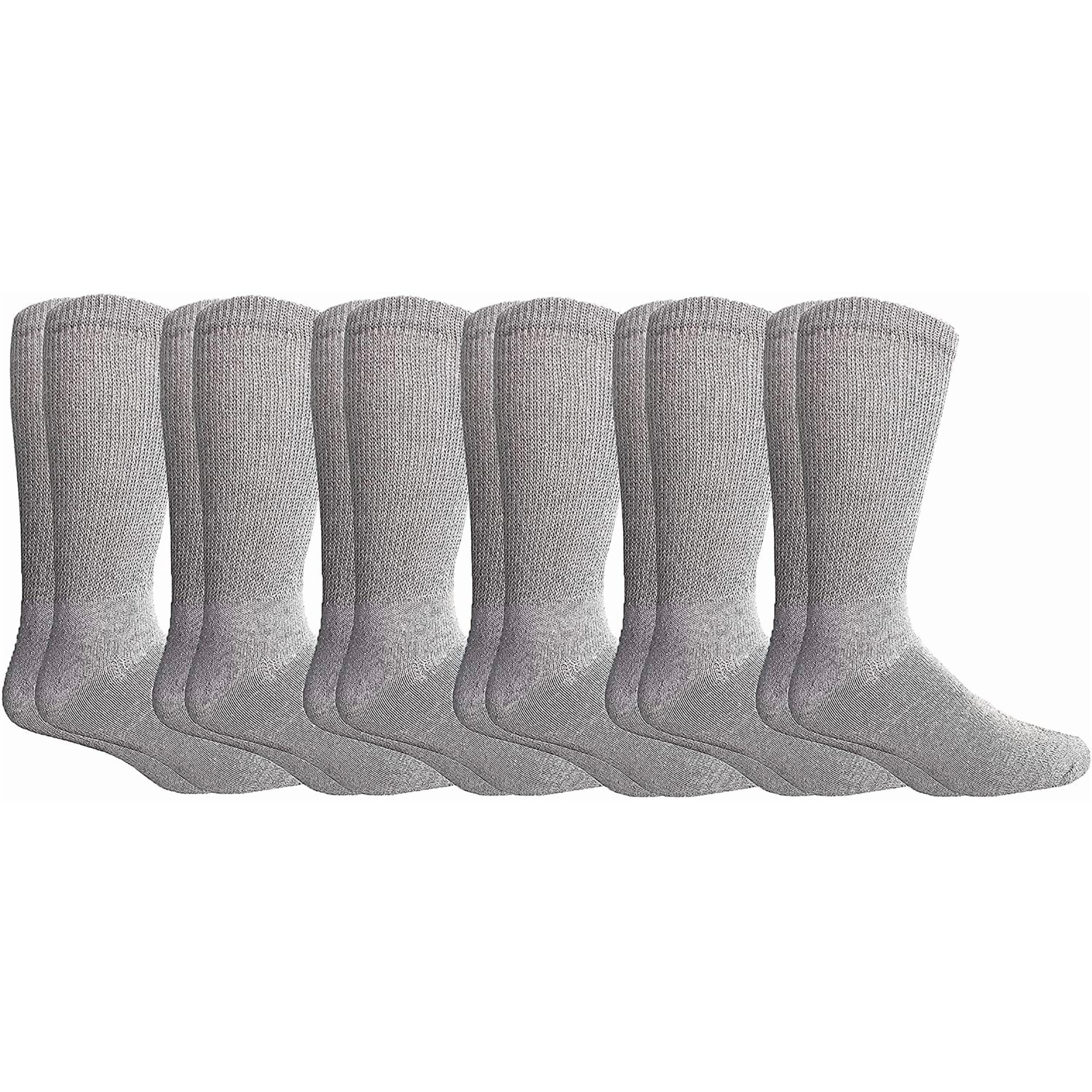Yacht & Smith Men and Women Value Pack of Ring Spun Cotton Crew Diabetic, Nephropathy Socks