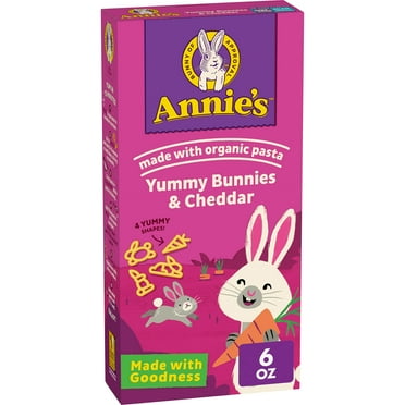 Annies Yummy Bunnies And Cheddar, Mac And Cheese Made With Organic Pasta, 6 Oz Packaging May Vary
