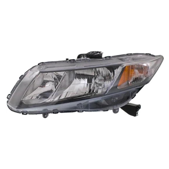 KarParts360 For Honda Civic 2013 2014 2015 Headlight Assembly Driver Side | With Bulbs | Replacement For HO2502150 | 33150TR0A51