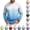 Sky Blue, variant on OIOLOYJM Mens T-Shirts Casual Cotton Long-Sleeve Crew Neck Gradient Hiking Sport Tee Shirts Basic Breathable Gym Clothes Sky Blue L