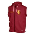 thumbnail image 2 of Men's Franchise Club Cardinal USC Trojans Gym Fleece Full-Zip Hoodie Vest, 2 of 3