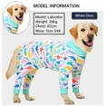 thumbnail image 5 of Dog Clothes Pajamas for Medium Large Dogs Soft Cozy Dog Jumpsuit Full Covered Belly Pet Recovery Suit for Girl Boy Dogs Cuttable (Grey Blue Rabbit,38), 5 of 7