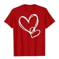 thumbnail image 4 of Valentine Shirts For Women Women Love Heart Valentines Day Tops 3/4 Sleeve Shirts Blouses Funny Cute Graphic T Shirt Casual Clothing 2026 10-Red S, 4 of 5