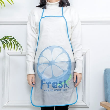 

Mulanimo Cooking Apron Cute Cartoon Fruit Printed Pvc Waterproof Oil Proof Creative Apron
