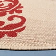 thumbnail image 4 of Safavieh Courtyard Jenny Medallion Indoor/Outdoor Area Rug, Natural/Red, 6'7" x 6'7" Round, 4 of 10