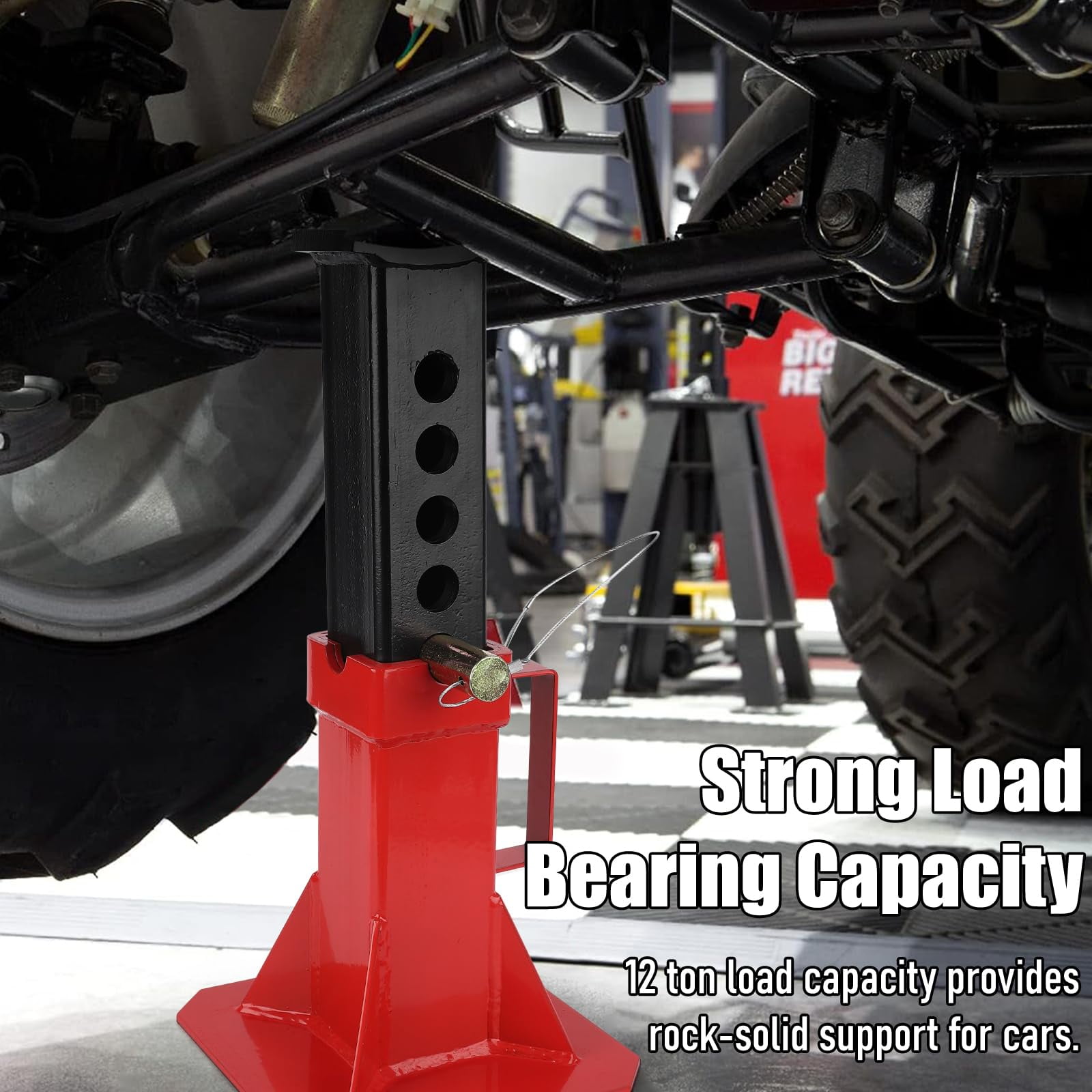 Heavy-Duty Pipe Stand,Adjustable Folding Pipe Jack Stand, Sturdy Construction 2500 lbs/10T/12T/22T Load Capacity Portable Steel Stability Stand for Welding, Automotive, Construction Projects