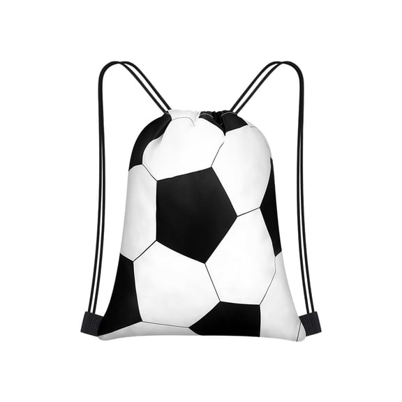 Sports Ball Drawstring Backpack, Soccer Basketball Football Themed Storage Bag for World Cup Party & Daily Use
