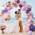 thumbnail image 4 of Kit de Arco de Globos (144 Pzs) Globos de Rosa Crepúsculo y Lila con Efecto Metálico, Decoración para Fiesta, Boda y Celebraciones, 4 of 4
