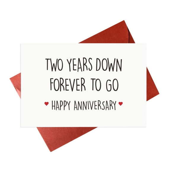 Carte d'Anniversaire Gonzey 2e Année Mariage