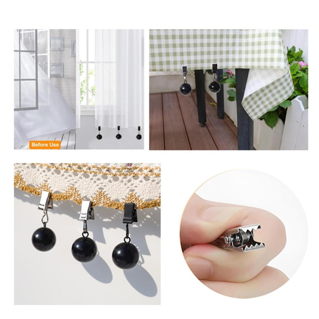 Giaone Outdoor Curtain Weights,Drapery Weights for Pergola,Metal Clip Down Curtain