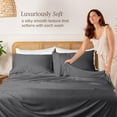 thumbnail image 3 of Bare Home Bamboo Pillowcases Set (2-pack) - Made from Rayon Fibers -  Soft, Cooling & Breathable - Queen, Grey, 3 of 8