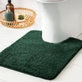 thumbnail image 1 of Alfombras de baño MIULEE Christmas de microfibra en forma de U verde oscuro, 1 of 7