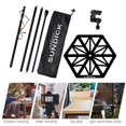 thumbnail image 4 of Poste de lámpara plegable, soporte de estante, soporte de aleación de aluminio con , soporte de luz portátil, abrazadera, poste de lámpara para Negro Macarena soporte de linterna al aire libre, 4 of 8