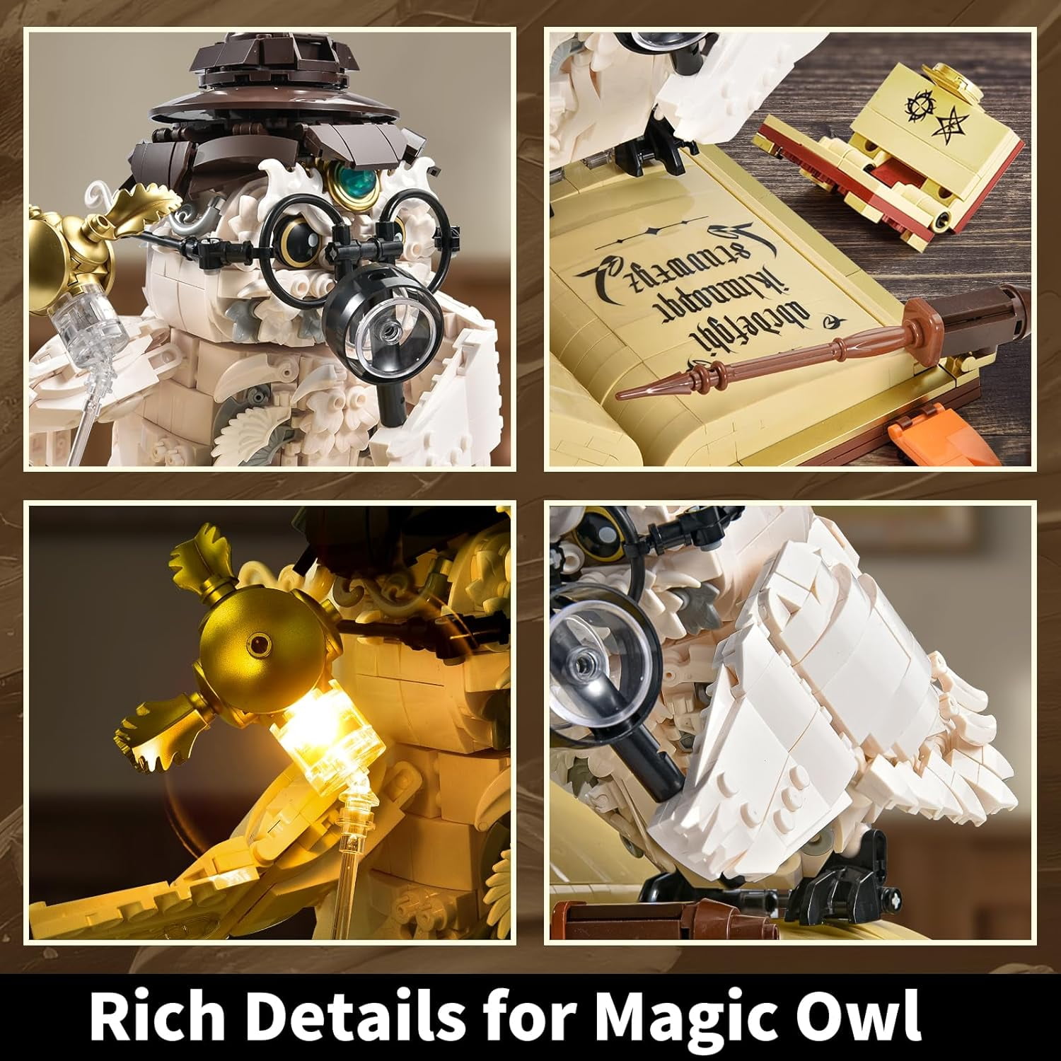 GZBrick Animal Magic Doctor Owl Harry Building Sets Potter Bird for Adults Boys Compatible with Lego
