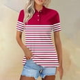 thumbnail image 2 of Uooqdmx Polo Shirts for Women, Womens Polo Shirts Short Sleeve, Golf Polo Women, Collared Shirts for Women, Womens Shirts Dressy Casual, Red 3XL, 2 of 5