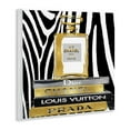 thumbnail image 3 of Stupell Industries Glam Fragrance Fashion Book Stack Black Zebra Print Beauty & Fashion Painting Unframed Art Print Wall Art, 12 x 12, 3 of 5