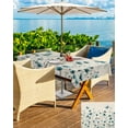 thumbnail image 5 of Fsddascl Turquoise Floral Butterfly Outdoor Tablecloth - 60x102 Inch Rectangle Dining Table Cover, Spring Rustic Botanical Beige Waterproof Outdoor Table Cloth with Umbrella Hole & Zipper for Patio, 5 of 7
