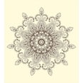 thumbnail image 3 of Lotus Duvet Cover Set, Mandala Universe Unity of Life Shabby Form Motif, Decorative 3 Piece Bedding Set with 2 Pillow Shams, Queen Size, Seal Brown Cream, by Ambesonne, 3 of 3