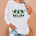 thumbnail image 2 of Goodeals Happy St Patricks Day Sweatshirts Women Cute Leprechaun Graphic Shirts Long Sleeve Sweater Lucky Green Saint Patrick's Pullover Tops(White,M), 2 of 5