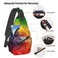 thumbnail image 3 of Colored Rainbow Sling Bag Crossbody Chest Backpack For Women Men Casual Adjustable Shoulder Daypack For Hiking Travel, 3 of 6
