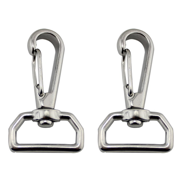 FENGGUIQU 2Ud Seguro Gancho Mosquetón Para Colgar Cuerdas Y Accesorios De Plateado