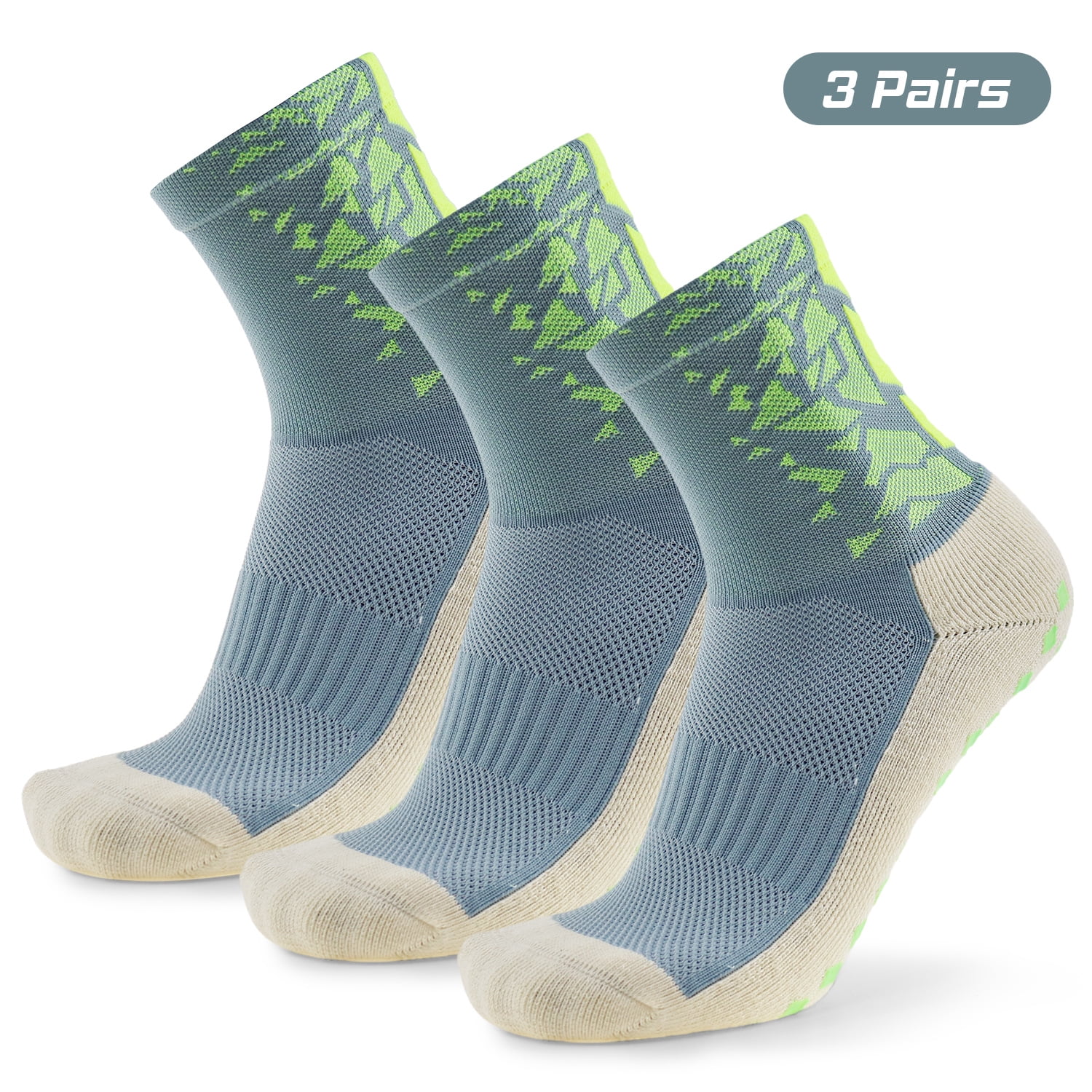 Mens Sports Running Socks Cotton Crew Socks Nonslip Men's Ankle Athletic Socks 